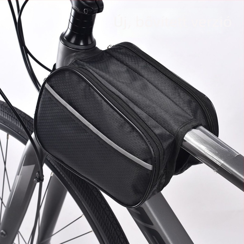 Vízálló és kopásálló kerettáska országúti és MTB kerékpárokhoz, telefontokkal