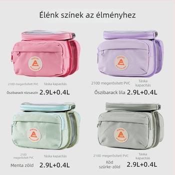 Ai Ruilun Kerékpáros Táska, Modell 985, Kapacitás 3.3L, Anyag: Selyem virágmintás, Első váz táska hegymászó és országúti kerékpárokhoz