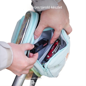 Ai Ruilun Kerékpáros Táska, Modell 985, Kapacitás 3.3L, Anyag: Selyem virágmintás, Első váz táska hegymászó és országúti kerékpárokhoz