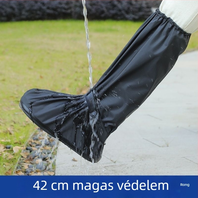 Férfiaknak vízálló cipővédők, vastagított kivitel, kopásálló, csúszásmentes, újrafelhasználható kerékpáros esővédő