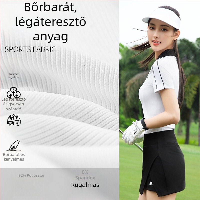 pgm Női golfpóló pamutkeverékből (92% poliészter), nyár