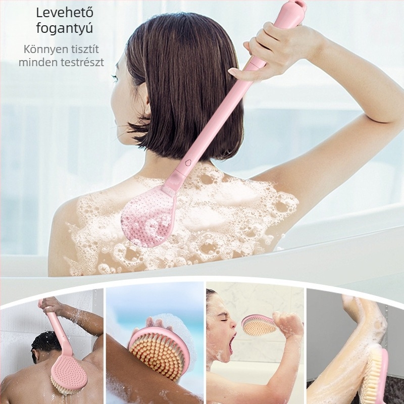 Hosszú nyelű fürdő- és masszázs ecset, lágy sörtékkel | ABS/PA, The Story of Mud, Jiangsu