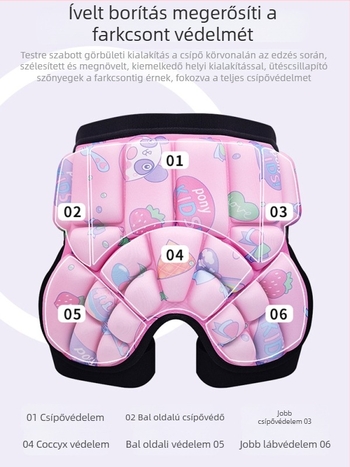Ice Amber EVA gyermek csípővédő párnák – görkorcsolyázáshoz, Specifikáció A