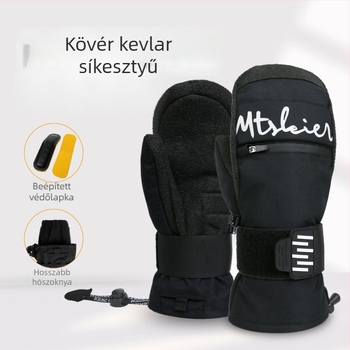 MTskier Síkesztyűk, Kevlar Kopásálló, Vízálló és Meleg, Beépített Csuklóvédőkkel, Felnőtteknek