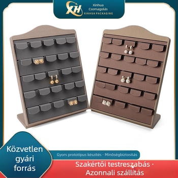 Bőrből készült ékszerkijelző állvány, Típus L, fülbevalókhoz