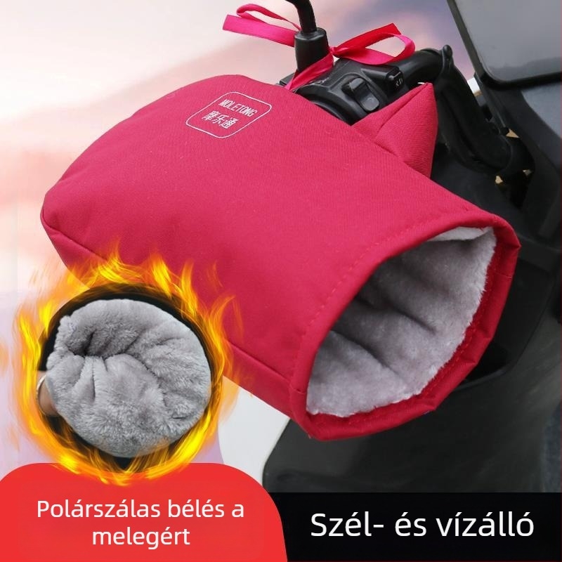 Elektromos jármű kesztyűk – téli melegen tartó, vastag, vízálló, velúr béléses, univerzális illeszkedés