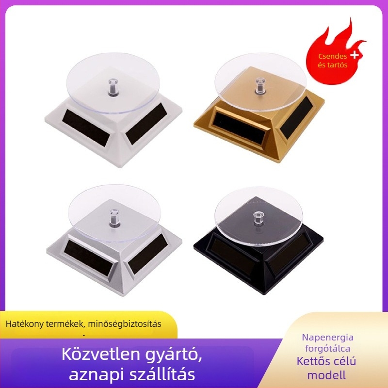 ABS anyagú ékszerállvány forgó funkcióval, napenergiás kijelzőállvány, egy réteg, elegáns dizájn