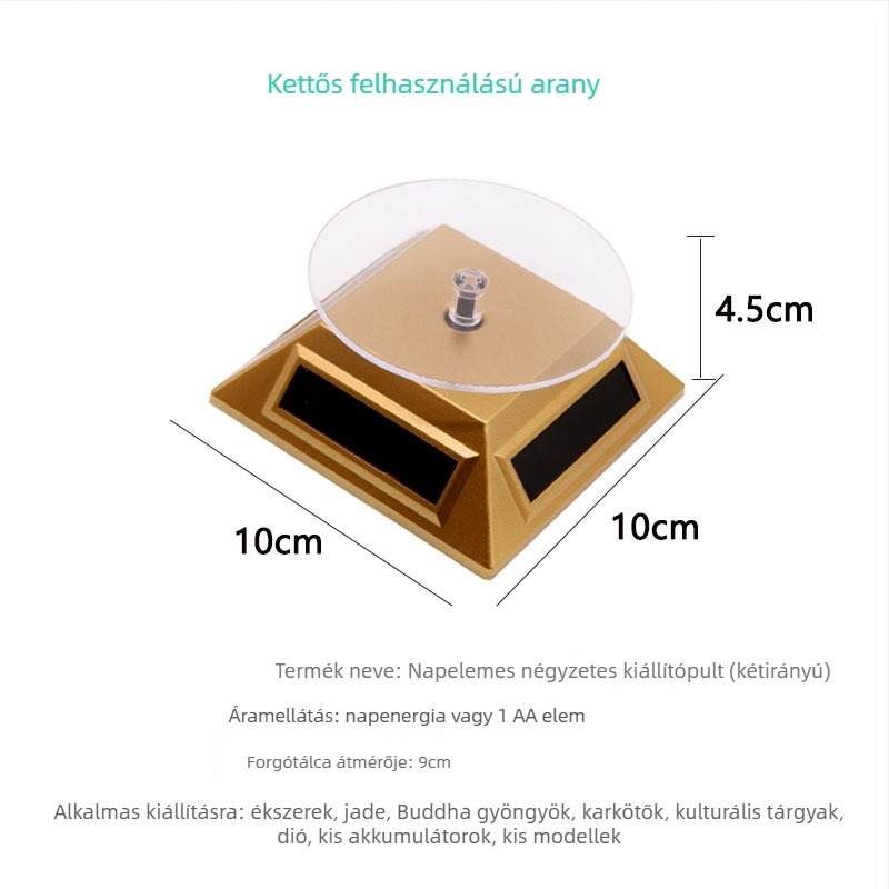 ABS anyagú ékszerállvány forgó funkcióval, napenergiás kijelzőállvány, egy réteg, elegáns dizájn