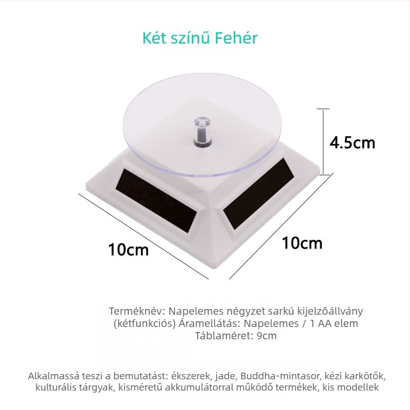 ABS anyagú ékszerállvány forgó funkcióval, napenergiás kijelzőállvány, egy réteg, elegáns dizájn
