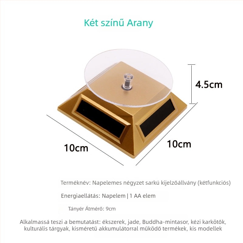 ABS anyagú ékszerállvány forgó funkcióval, napenergiás kijelzőállvány, egy réteg, elegáns dizájn