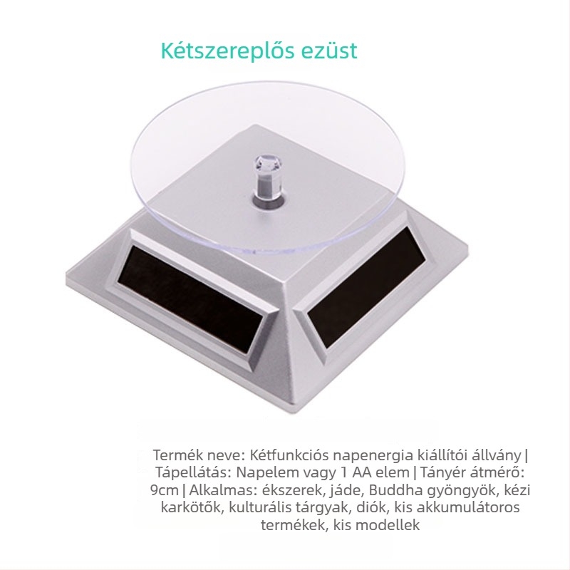 ABS anyagú ékszerállvány forgó funkcióval, napenergiás kijelzőállvány, egy réteg, elegáns dizájn