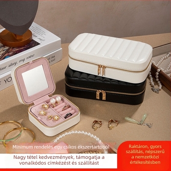 Jy-028 bőr ékszerdoboz – puha, lazább stílus, egyszínű, modell Jy-028