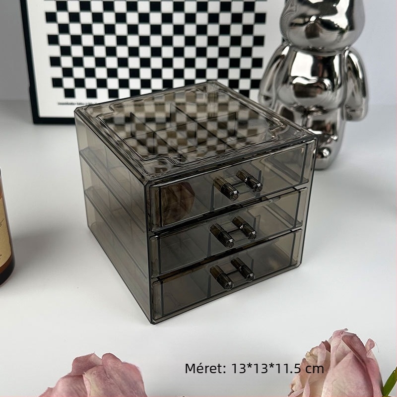 Ékszerdoboz, műanyag, koreai stílus, kemény kivitel, testreszabás elérhető