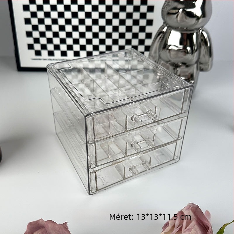 Ékszerdoboz, műanyag, koreai stílus, kemény kivitel, testreszabás elérhető