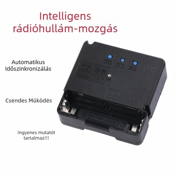 Okos rádióhullámú óramű automatikus időbeállítással, csendes kvarc óramű nappaliba, modern minimalista stílus