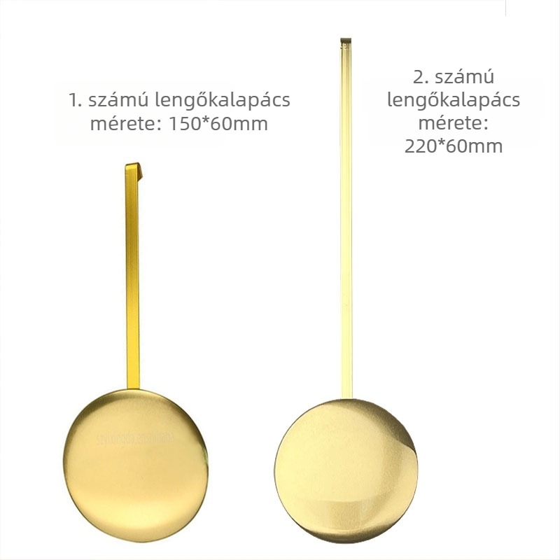 Arany elektroplattált pendulum súly órákhoz, DIY kvarc faliórához