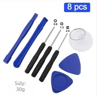 Órás csavarhúzó készlet Cr_V króm-vanádium acélból, mágneses, izoláció nélküli, súly 0.1 kg
