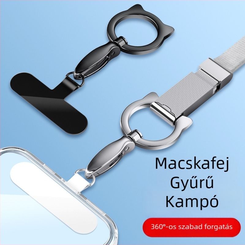 Mobiltelefonhoz való lanyard - YAGEEN, Uniszex, Testreszabás elérhető, Logó nyomtatás lehetséges, Fém csat