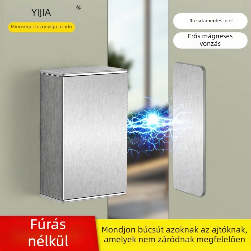 Rozsdamentes acélból készült szekrényajtó mágneses zár, Yijia márka, modell Cabinet door magnetic 01, szekrényajtókhoz, modern minimalist stílus