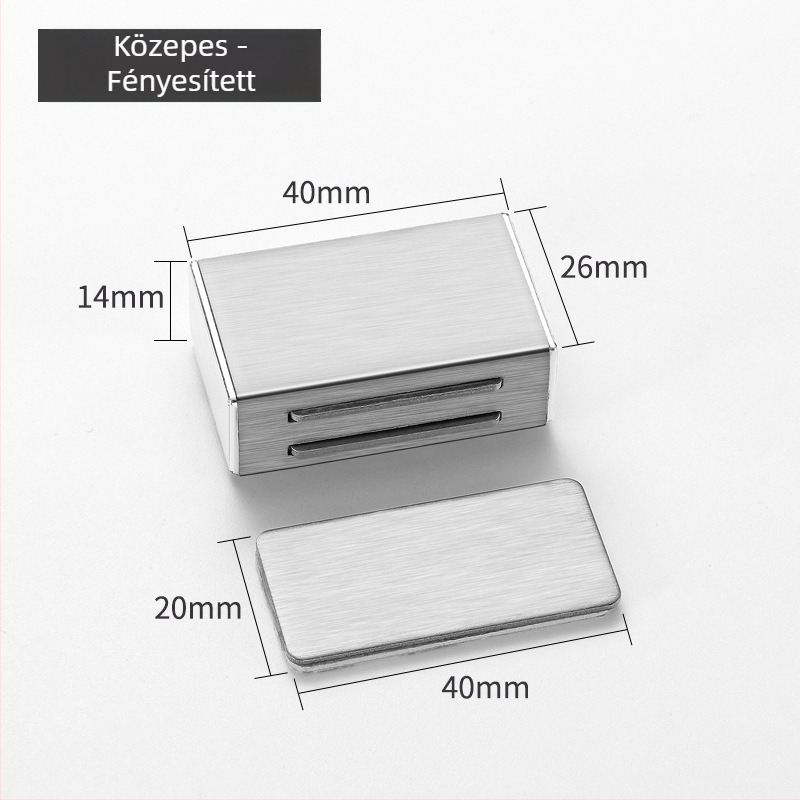Rozsdamentes acélból készült szekrényajtó mágneses zár, Yijia márka, modell Cabinet door magnetic 01, szekrényajtókhoz, modern minimalist stílus