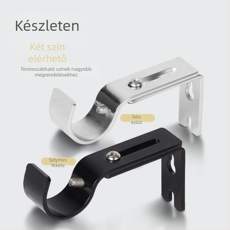 Függönyrúdtartó, modell 01; vasból; egyszerű típus; függönyök felakasztásához; modern egyszerű stílus