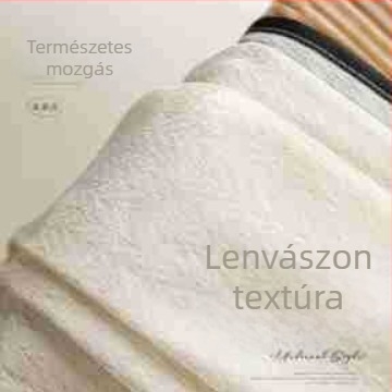 Lenvászon zuhanyfüggöny modern fürdőszobához, fekete szegélyes len minta, testreszabható, márka Futuristic