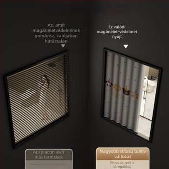 Poliészter zuhanyfüggöny, modern minimalista stílus, állati mintázat, testreszabható