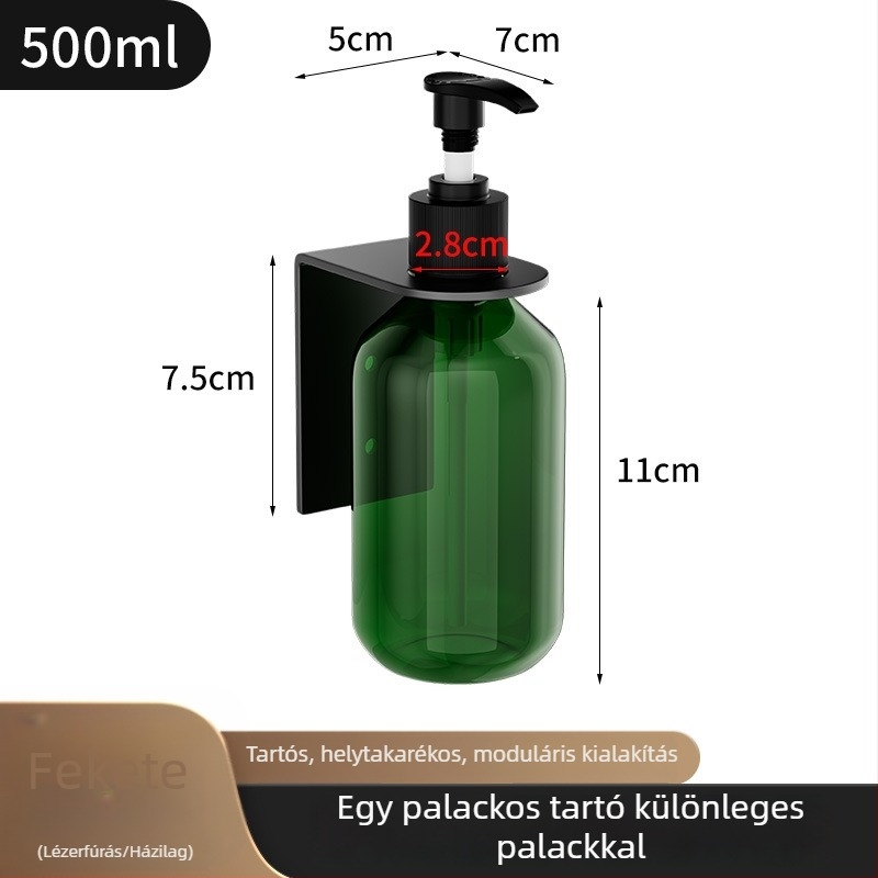 304 rozsdamentes acél üvegtartó, kézi nyomású működés, polírozott felület, modern stílus