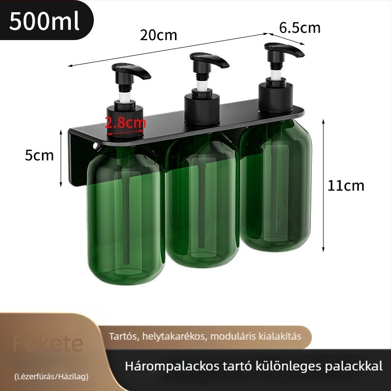 304 rozsdamentes acél üvegtartó, kézi nyomású működés, polírozott felület, modern stílus