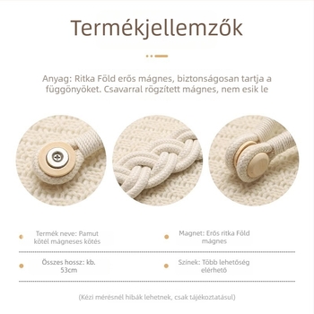 Textil függönyöv, pamut és len anyagú, egyszerű és modern stílus, testreszabhatatlan