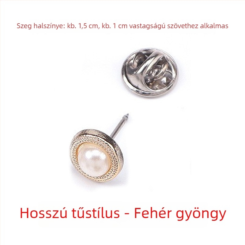 Függönykapcsok – szeg nélkül, 50 db, fa, modern, letisztult stílus, gyöngyös díszítés