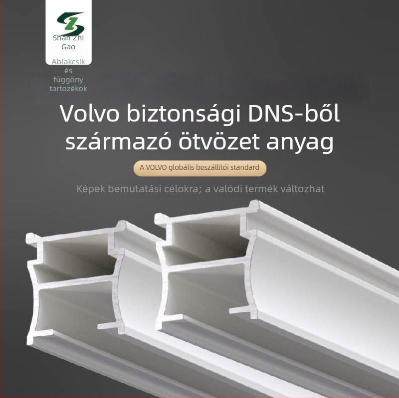 Csendes függöny sínrendszer, alumíniumötvözet, modell LZ20-4 — márka German Bath, keménység 91 HRR