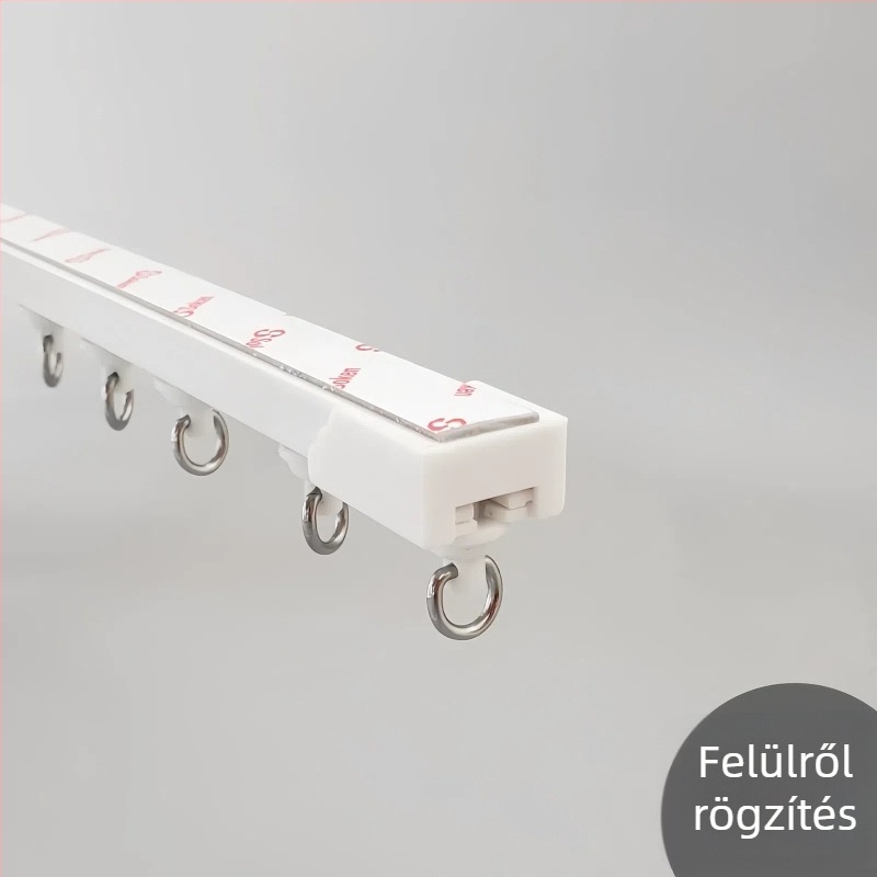 Függönypálya fúrás nélküli, öntapadós, csendes, ultra vékony vezető