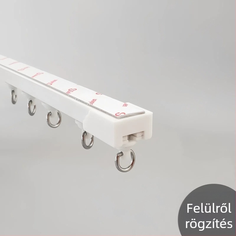 Függönypálya fúrás nélküli, öntapadós, csendes, ultra vékony vezető