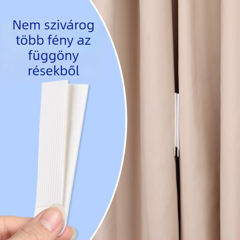Függöny tartó fényáteresztés elleni zárással, lyukasztás nélküli falikampó — egyszerű és modern