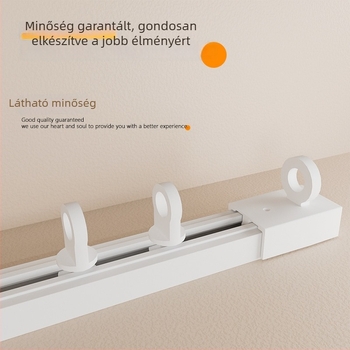 Függöny sín ragasztóval, modell 1, műanyag, Hook-stílus, egyvonalas sín, modern minimalizmus