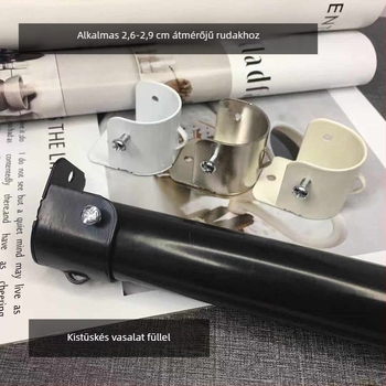 Függönyflan-kód – vasból készült római rúd tartozékok, oldalsó konzol csavarral, minden függönytípushoz