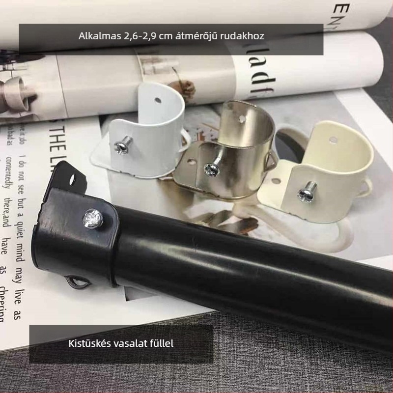 Függönyflan-kód – vasból készült római rúd tartozékok, oldalsó konzol csavarral, minden függönytípushoz