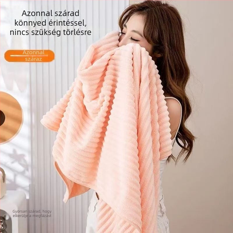 Korall plüss törölköző fürdéshez, egyszerű szövésű, 150D szál, 170–200 g tömeg, testreszabható