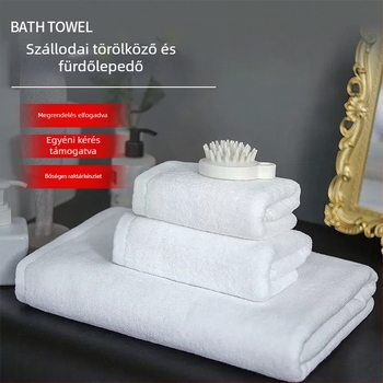 Szállodai törölköző, vastag és nedvszívó, 400 g, 32 szál pamut, lapos szövés, logóval testreszabható, Márka: Great White Shark