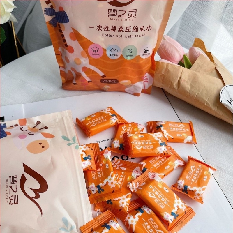 Spirit of Dreams Kompresszált arc törlő — természetes növényi rostok, több mint 50 g, licenc szám 1