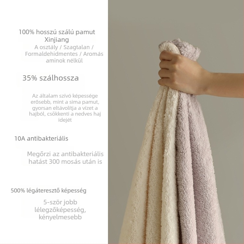 Fürdőlepedő – (100% pamut, 400–500 g, 150D szál, szegélyezés, sima szövés)