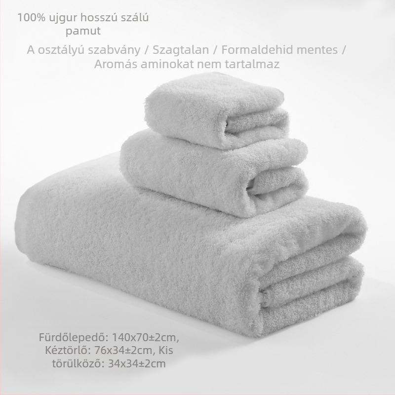 Fürdőlepedő – (100% pamut, 400–500 g, 150D szál, szegélyezés, sima szövés)