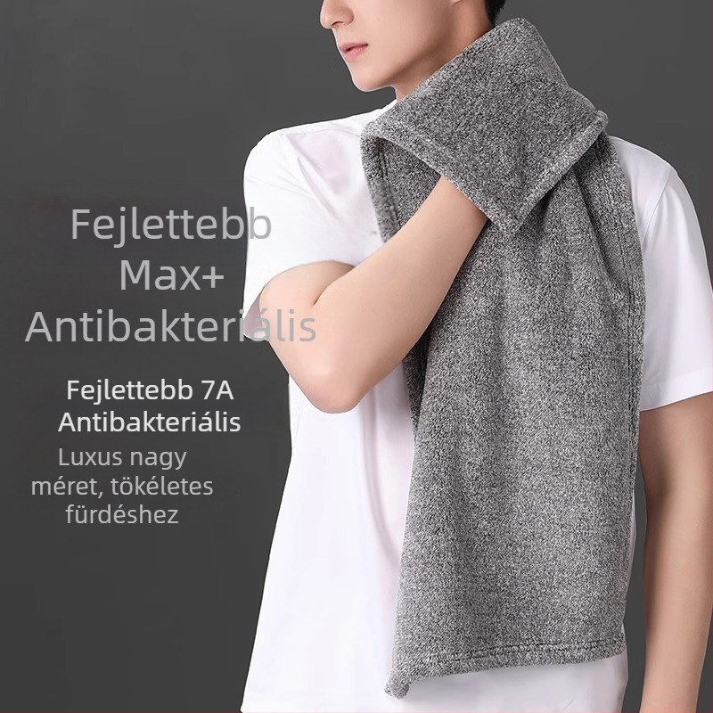 Férfi arc törölköző bambuszrostból, antibakteriális, bambuszszén hozzáadásával, gyorsan száradó, 80–100 g