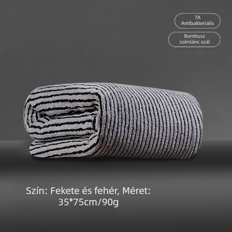 Férfi arc törölköző bambuszrostból, antibakteriális, bambuszszén hozzáadásával, gyorsan száradó, 80–100 g
