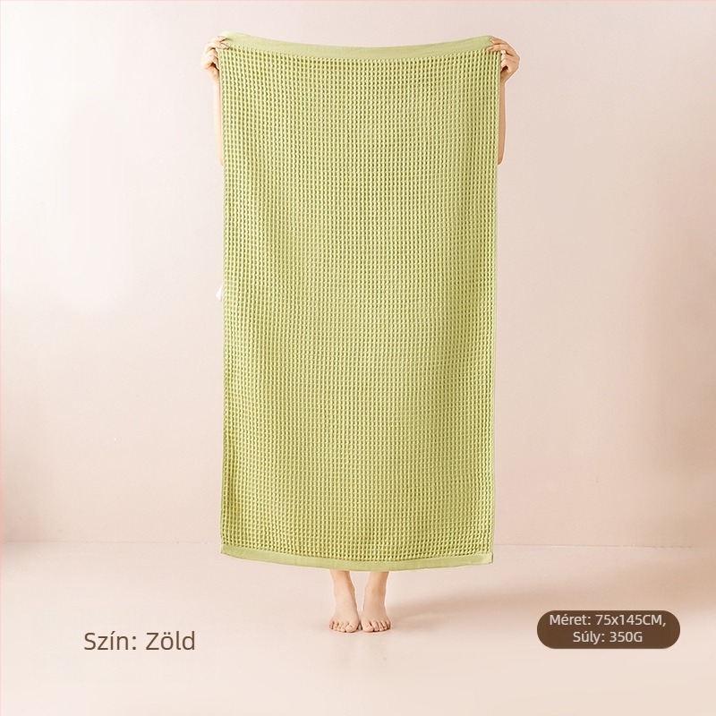 Vafeles fürdőlepedő – 100% pamut, szövetsúly 300–400 g, hímzés, 32S fonal, személyre szabás elérhető
