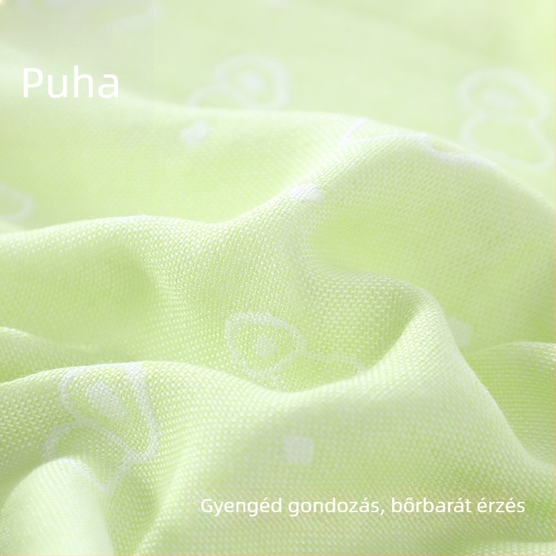 Baba törölköző bambuszrostból, 32s szál, jacquard/plain szövés, 50 g alatt, motívum: rajzfilmfigurák/állatmotívumok