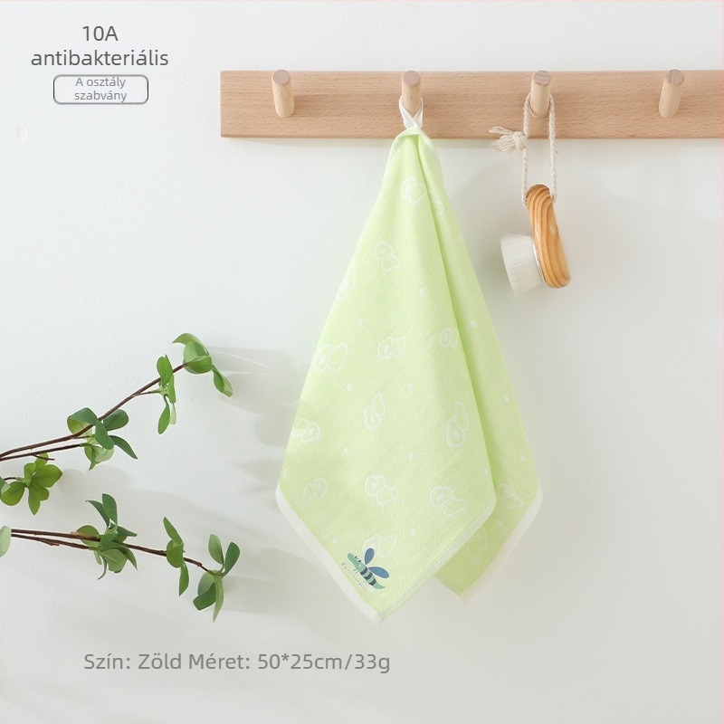 Baba törölköző bambuszrostból, 32s szál, jacquard/plain szövés, 50 g alatt, motívum: rajzfilmfigurák/állatmotívumok