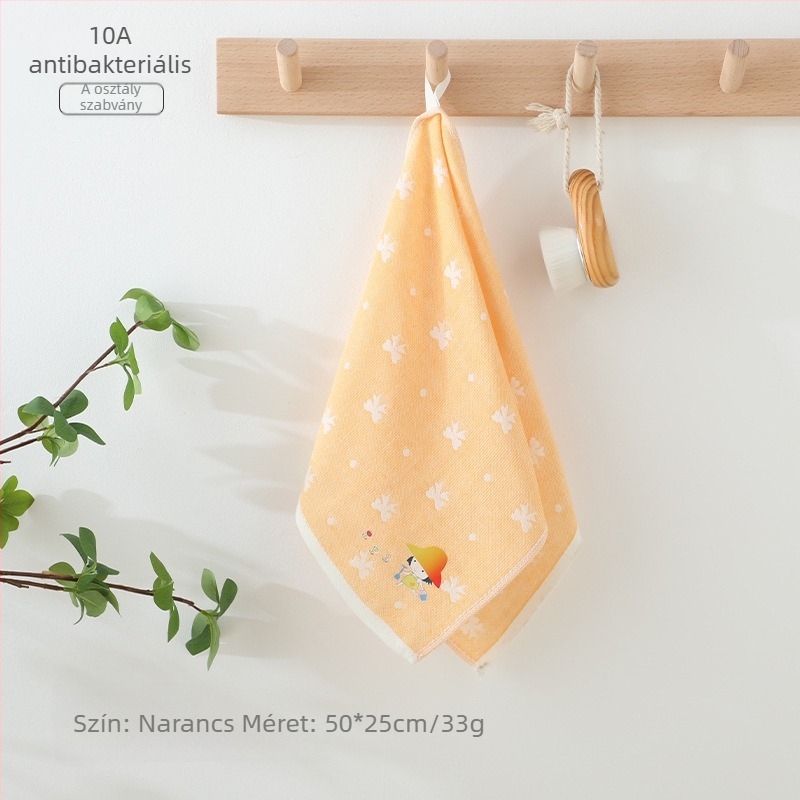 Baba törölköző bambuszrostból, 32s szál, jacquard/plain szövés, 50 g alatt, motívum: rajzfilmfigurák/állatmotívumok