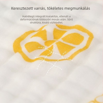 Hat réteg géz baba törölköző 100% pamutból, 100D fonal, egyszerű szövés, egyedi csomagolás